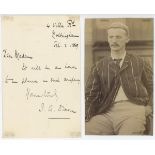John Auger Dixon. Nottinghamshire 1882-1905. Single page note handwritten in ink from Dixon, dated