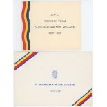 M.C.C. tour of Australia and New Zealand 1950/51 and 1958/59. Official M.C.C. Christmas cards from