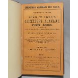Wisden Cricketers' Almanack 1888. 25th edition. Handsomely half bound in red leather, with