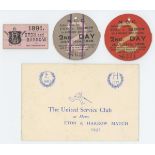 Eton v Harrow M.C.C. Lord's tickets 1891, 1928 and 1930. Three original card tickets for Eton v