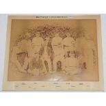 Players v Gentlemen 1887. Original sepia photograph of the Players team seated and standing in