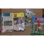 Football League Review 1965/66-1974/75. Box comprising over two hundred issues of the official