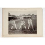 'The Somerset Stumpers'. Superb Golden Age sepia photograph of the three Somerset wicket keepers,