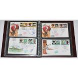 Cricket first day covers 1962-1986. Maroon album comprising over ninety first day and