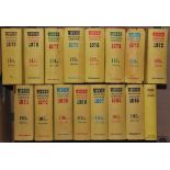 Wisden Cricketers' Almanack 1965 to 2016. Complete run of original hardback editions for the period,
