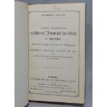 Wisden Cricketers' Almanack 1882. 19th edition. Bound in green boards, lacking original wrappers,