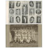 England and South Africa Test teams and players 1903-1935. Mono postcard of 'P.F. Warner's 1903-4