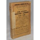 Wisden Cricketers' Almanack 1918. 55th edition. Original paper wrappers. Almost complete loss of