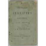 'The Victorian Cricketer's Guide for 1859-60'. Compiled and edited by J.B. Thompson. Sands, Kenny