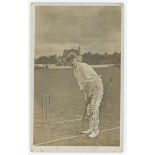 John Bucknell. Somerset 1895-1899 (four matches only). Sepia real photograph postcard of Bucknell