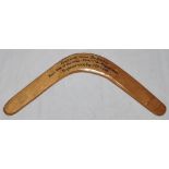 England v Australia 1968. Australian Boomerang for the 'Final Test at the Oval 22nd-27th August