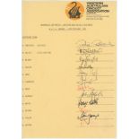 Australian autograph sheets 1981-2013. Two official autograph sheets for Western Australia v