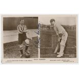 Elias Henry 'Patsy' Hendren. Middlesex C.C.C., Brentford F.C. & England. Sepia postcard of Hendren