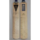 England Test Series 2002 & 2004. Two full size cricket bats for Test match series played in England,