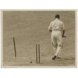 Surrey C.C.C. 1932 and 1934. A selection of eight original mono press photographs of action from