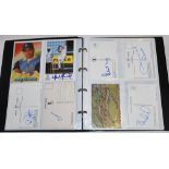 International signatures. Black file comprising a collection of sixty two postcards, collectors'
