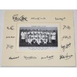 'Yorkshire County Cricket' Champions 1959. Mono copy photograph of the Yorkshire team with printed