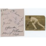 Middlesex C.C.C. 1931. Album page signed in black ink by thirteen Middlesex players. Signatures