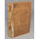 Wisden Cricketers' Almanack 1889. 26th edition. Original paper wrappers. Worn and soiled wrappers,