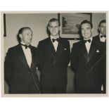 Don Bradman. Two original mono press photographs of Don Bradman meeting the Duke of Edinburgh at the