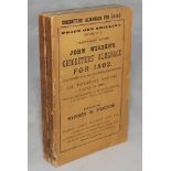 Wisden Cricketers' Almanack 1892. 29th edition. Original paper wrappers. Some wear and small loss to