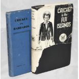 'Cricket in Barbados'. Bruce Hamilton, Barbados 1947. Original decorative blue boards. Breaking to