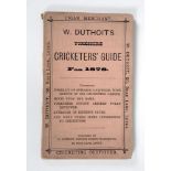 'W. Duthoit's Yorkshire Cricketers' Guide for 1878. Published by W. Duthoit of Leeds. Original