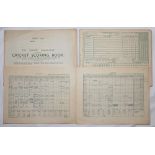 'London Counties Scorebook 1943'. Brown folder with a near complete selection of disbound original