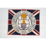 'World Championship Jules Rimet Cup England 1966'. Original souvenir oblong Union Jack flag with