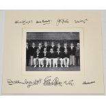 'Yorkshire County Cricket' Champions 1959. Mono copy photograph of the Yorkshire team from an