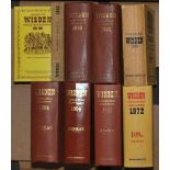 Wisden Cricketers' Almanack 1946, 1959, 1962, 1964 (2), 1967, 1972, 1974, 1977, 1979, 1980 (2), 1981