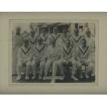 Yorkshire C.C.C. 1928. Official mono photograph of the twelve members of the Yorkshire team seated