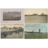 English cricket grounds. Four early postcards of English cricket grounds, The Oval 1911 (Rival),