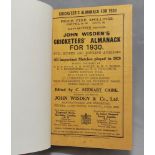 Wisden Cricketers' Almanack 1930. 67th edition. Bound in brown boards, with original wrappers,