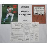Warwickshire benefit brochures and programmes 1975-1977. An official benefit brochure for Dennis