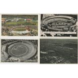 Melbourne Cricket Ground. Selection of eight mono, sepia and colour postcards featuring the ground