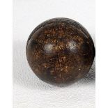 George Murray Royle. Nottinghamshire 1871-1881 (three matches). Cricket ball with gilt