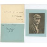 Herbert Sutcliffe. Yorkshire & England 1919-1945. Album page with excellent signature and dedication