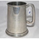 Dennis Brian Close. Yorkshire, Somerset & England 1949-1977. Pewter one pint tankard with engraved