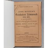 Wisden Cricketers' Almanack 1885. 22nd edition. Bound in brown boards, with original wrappers,