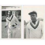 Lance Gibbs and Seymour Nurse. West Indies c1963/1966. Two mono real photograph plain back