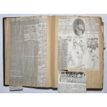 Cuttings scrapbook 1899-1902. A large scrapbook comprising a comprehensive collection of press