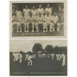 'The Sussex County Cricket Team that beat Surrey at Horsham 1928'. Rarer sepia real photograph