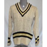 Leo Harrison. Hampshire 1939-1966. Hampshire 1st XI long sleeve sweater worn by Harrison. The