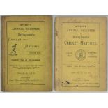 'Spybey's Annual Register of Nottinghamshire Cricket Matches'. Two editions, 1884, eighth year of