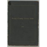 Surrey C.C.C. Yearbook for 1900. Original brown boards. Wear to spine, rear cover partly detached.