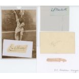 Somerset. Small selection of ink and pencil signatures of Somerset players. Signatures are for