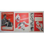 Denis Compton. 'Brylcreem' 1940s/1950's. Fourteen original advertisements for Brylcreem taken from