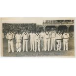 South Africa tour to England 1935. Original mono photograph of H.D.G. Leveson-Gower's team at