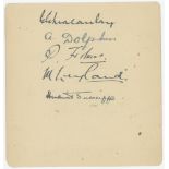 Middlesex C.C.C. c1927. Album page signed in black ink by twelve Middlesex players. Signatures